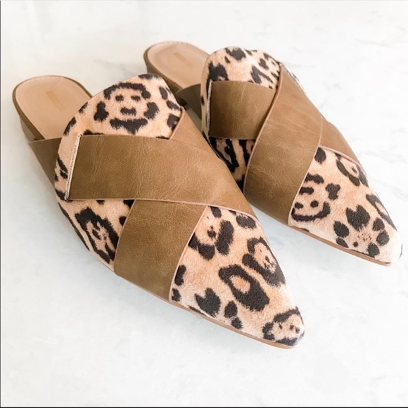 Matisse Jackyln Madewell Dolce Vita Tan Leopard Mule Slip on Flats Sz 8.5 - Picture 4 of 7